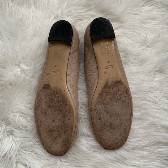 1992.GUCCI logo leather flats - Picture 7 of 11